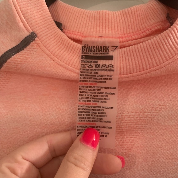 Gymshark ombré seamless long sleeve crop top size small new without tags - Picture 3 of 3